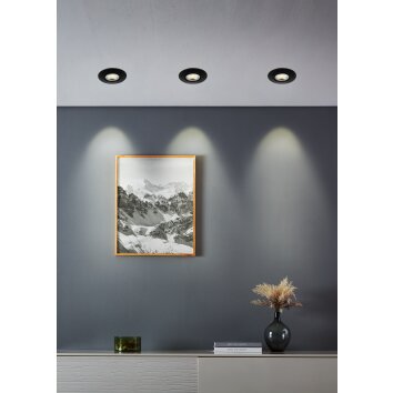 GEDREZ Spot encastrable Luminaires Eglo LED Noir, Changeur de couleurs