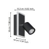 EGLO Spot de plafond, Applique murale Luminaires Eglo LED Noir