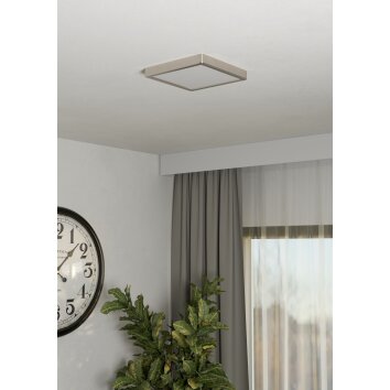 EGLO Plafonnier Luminaires Eglo LED Nickel mat, Changeur de couleurs