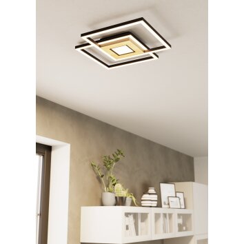 MARINELLO Plafonnier Luminaires Eglo LED Brun, Noir, Télécommandes