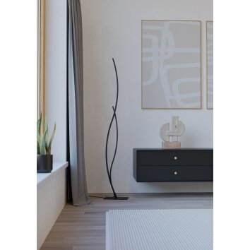 GRISOLIA Lampadaire Luminaires Eglo LED Noir