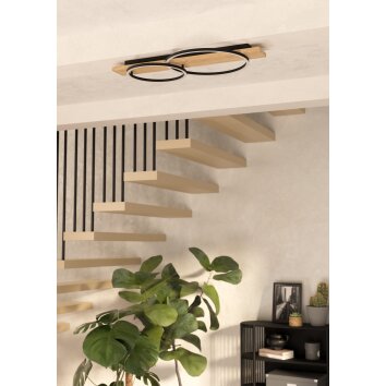 BOYAL Plafonnier Luminaires Eglo LED Brun, Noir