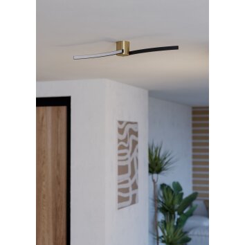 AIETA Plafonnier Luminaires Eglo LED Laiton, Noir