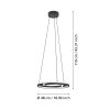 MEZZOMONTE Suspension Luminaires Eglo LED Noir, Télécommandes