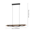 BOYAL Suspension Luminaires Eglo LED Brun, Noir