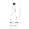 MEZZOMONTE Suspension Luminaires Eglo LED Bronze, Noir, Télécommandes