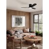 Bündiger Ventilateur de plafond lumineux Luminaires Eglo LED Noir, Télécommandes, Changeur de couleurs