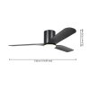 Bündiger Ventilateur de plafond lumineux Luminaires Eglo LED Noir, Télécommandes, Changeur de couleurs