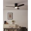 Bündiger Ventilateur de plafond lumineux Luminaires Eglo LED Noir, Télécommandes, Changeur de couleurs