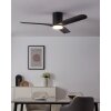 Bündiger Ventilateur de plafond lumineux Luminaires Eglo LED Noir, Télécommandes, Changeur de couleurs