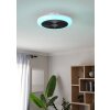mit Ventilateur de plafond lumineux Luminaires Eglo LED Noir, Blanc, Télécommandes, Changeur de couleurs