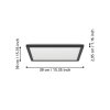 ROVITO-Z Plafonnier Luminaires Eglo LED Noir, Changeur de couleurs