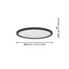 ROVITO-Z Plafonnier Luminaires Eglo LED Noir, Changeur de couleurs
