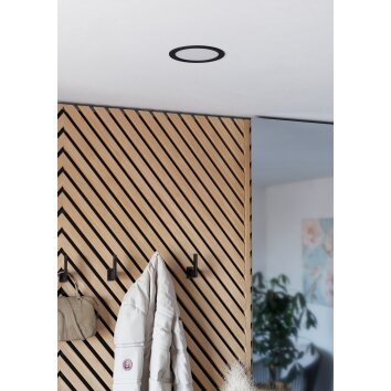 6-Z Spot encastrable Luminaires Eglo LED Noir, Changeur de couleurs