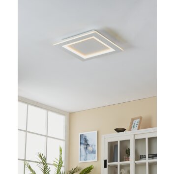 PADROGIANO-Z Plafonnier Luminaires Eglo LED Blanc, Changeur de couleurs