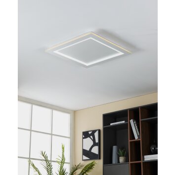 PADROGIANO-Z Plafonnier Luminaires Eglo LED Blanc, Changeur de couleurs