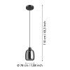 MOLOCHIO-Z Suspension Luminaires Eglo LED Noir, Changeur de couleurs