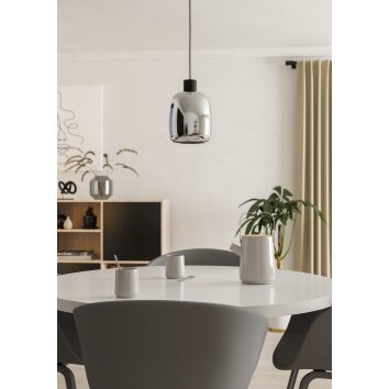 MOLOCHIO-Z Suspension Luminaires Eglo LED Noir, Changeur de couleurs