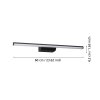 REGELLO-Z Lampe de miroir Luminaires Eglo LED Noir, Changeur de couleurs