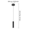 BALAMORTA-Z Suspension Luminaires Eglo LED Noir, Changeur de couleurs