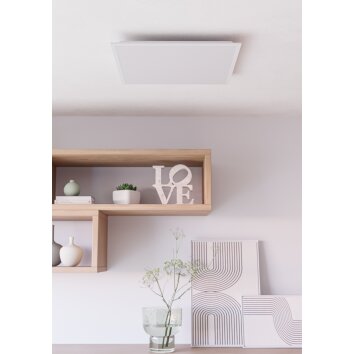 MORADILLO-Z Plafonnier Luminaires Eglo LED Blanc, Changeur de couleurs