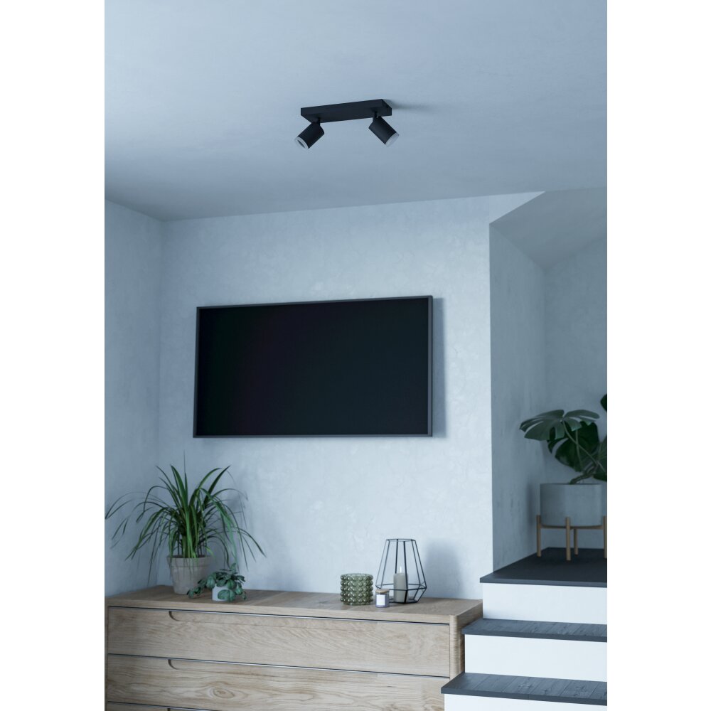 MELITELLO-Z Plafonnier, Spot de plafond Luminaires Eglo LED Noir, Changeur de couleurs main product photo