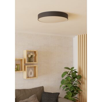 GALLIZZI-Z Plafonnier Luminaires Eglo LED Noir, Changeur de couleurs