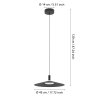 CONOMAVILLA-Z Suspension Luminaires Eglo LED Noir, Changeur de couleurs