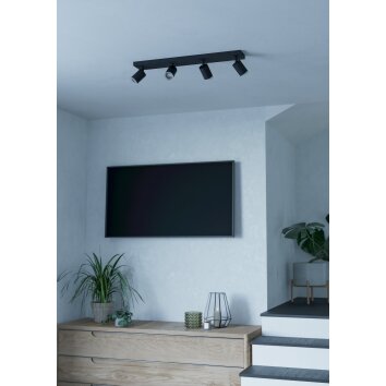 MELITELLO-Z Plafonnier, Spot de plafond Luminaires Eglo LED Noir, Changeur de couleurs MELITELLO-Z Plafonnier, Spot de plafond Luminaires Eglo LED Noir, Changeur de couleurs