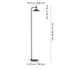 CONOMAVILLA-Z Lampadaire Luminaires Eglo LED Noir, Changeur de couleurs