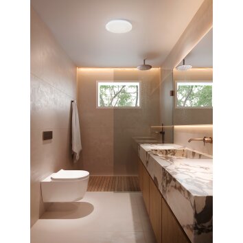 FRANIA-IP Plafonnier Luminaires Eglo LED Blanc, Changeur de couleurs