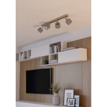 BELLIZZI Plafonnier, Spot de plafond Luminaires Eglo Nickel mat