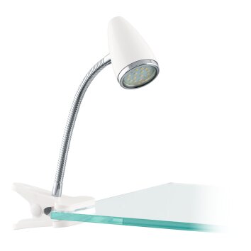 EGLO Lampe à clip Luminaires Eglo LED Chrome, Blanc