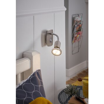 EGLO Lampe à prise électrique Luminaires Eglo LED Chrome, Nickel mat