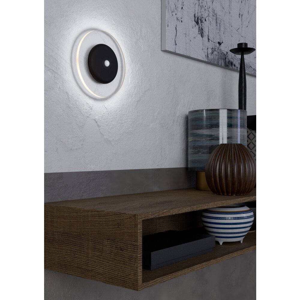 TREPELLA Applique murale Luminaires Eglo LED Noir, Détecteur de mouvement, Télécommandes, Changeur de couleurs main product photo
