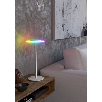 TREPELLA Lampe à poser Luminaires Eglo LED Blanc, Télécommandes, Changeur de couleurs