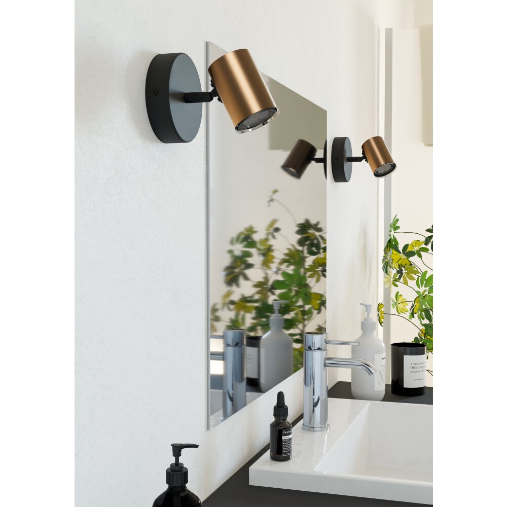 EGLO Spot de plafond, Applique murale Luminaires Eglo Bronze, Noir main product photo
