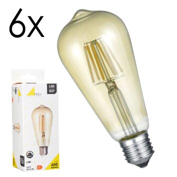 Luminaires Trio E27 LED 6 Watt blanc chaud 600 Lumen