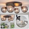 Chehalis Plafonnier, Boule lumineuse Fumé, 4 lumières