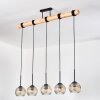 Ripoll Suspension, Boule lumineuse, Suspension Écru, Noir, 5 lumières