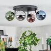Chehalis Plafonnier, Boule lumineuse Bleu, Chrome, Vert, Cuivré, Fumé, 4 lumières