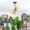 Chehalis Plafonnier, Boule lumineuse 33 cm Ambre, 4 lumières