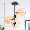Chehalis Plafonnier, Boule lumineuse 33 cm Ambre, 4 lumières