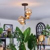 Chehalis Plafonnier, Boule lumineuse 33 cm Ambre, 4 lumières