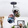 Chehalis Plafonnier, Boule lumineuse 33 cm Bleu, Chrome, Vert, Cuivré, Fumé, 4 lumières