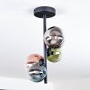 Chehalis Plafonnier, Boule lumineuse 27 cm Bleu, Chrome, Vert, Clair, Cuivré, Fumé, 4 lumières