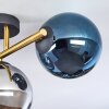 Gastor Plafonnier, Boule lumineuse Or, Noir, 3 lumières