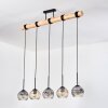 Ripoll Suspension, Boule lumineuse, Suspension Écru, Noir, 5 lumières