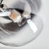 Chehalis Plafonnier, Boule lumineuse Chrome, Clair, Fumé, 4 lumières