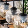 Ripoll Suspension, Boule lumineuse, Suspension Écru, Noir, 5 lumières
